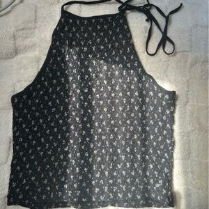 American Eagle • ditsy floral print halter top
